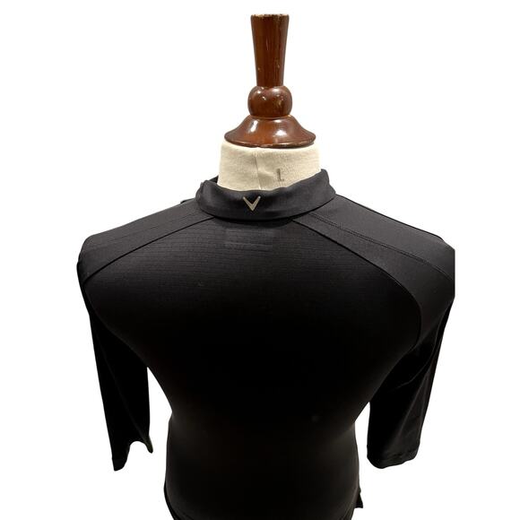 Brand New Men's Callaway Black Zippered Golf Shirt Size Medium - Picture 2 of 6